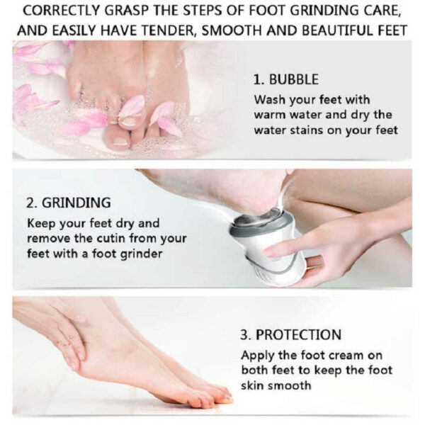 3fd8da0cdd1c267c USB Rechargeable Portable Vacuum Adsorption Grinder Electric Foot File Pedicure Tools Dead Skin Callus Remover Feet Sander