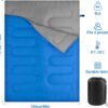 Double Sleeping Bag, 3 Season Waterproof Warm Rectangular Sleeping Bag for Adults, 2 Person Sleeping Bags with Compression Sack for Camping, Hiking, Backpacking, Outdoor Traveling