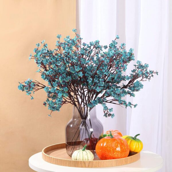 3fe7c3a817e8f0d8 Momkids 6 Pcs Babys Breath Bulk Artificial Faux Silk Flower Gypsophila Bouquet Winter Real Touch Fake Floral for Office Kitchen Wedding Restaurant Centerpieces Christmas Party Decor (White)