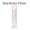 3ff1cebf92c79a91 7 Size Realistic Dildo Jelly Penis Suction Cup Dildo Big Dick Female Masturbator Clitoral Stimulator Lesbian Sex Toys For Women