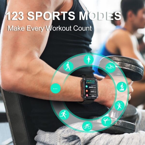 3ff8b441d6b47e7e 2023 New C20 Pro Smart Watch Voice Assistant BT Wireless Call Business Outdoor Sports IP68 Waterproof Wristwatch For Android iOS