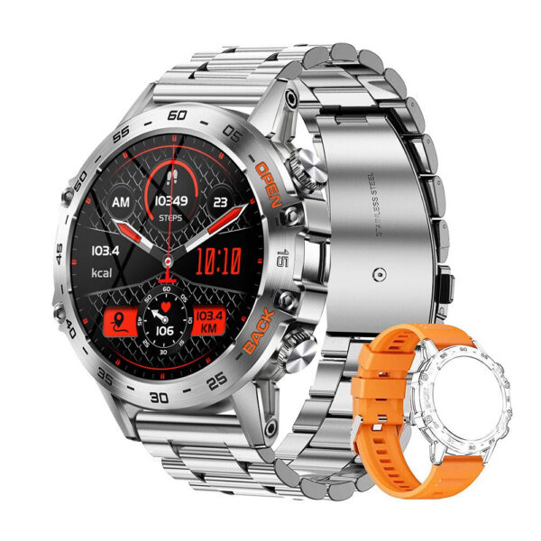 3ffc8b671b42a2f9 MELANDA Steel 1.39" Bluetooth Call Smart Watch Men Sports Fiess Tracker Watches IP67 Waterproof Smartwatch for Android IOS K52
