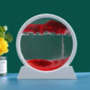 3D Moving Art Picture Round Glass Deep Sea Sandscape Hourglass Quicksand Craft wing Sand Painting Office Home Decor Gift