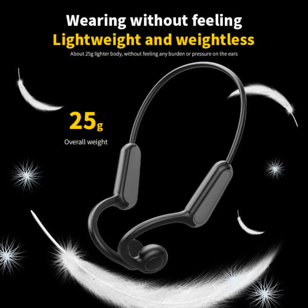 4001d900eb6e8e0f Bone Conduction Earphones Bluetooth 5.3 Sports Wireless Headphones Ear Hook Waterproof Headset for Running Driving