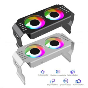 Computer RAM Memory Module Cooler PC Dual 120mm Fan ARGB Sync PWM Fans Aluminium RGB Coog Radiator for DDR4 DDR5