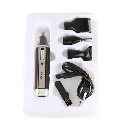 400cd0f0a5072e20 4 in 1 Rechargeable Men Electric Nose Ear Hair Trimmer Women trimming sideburns eyebrows Beard hair clipper cut Shaver