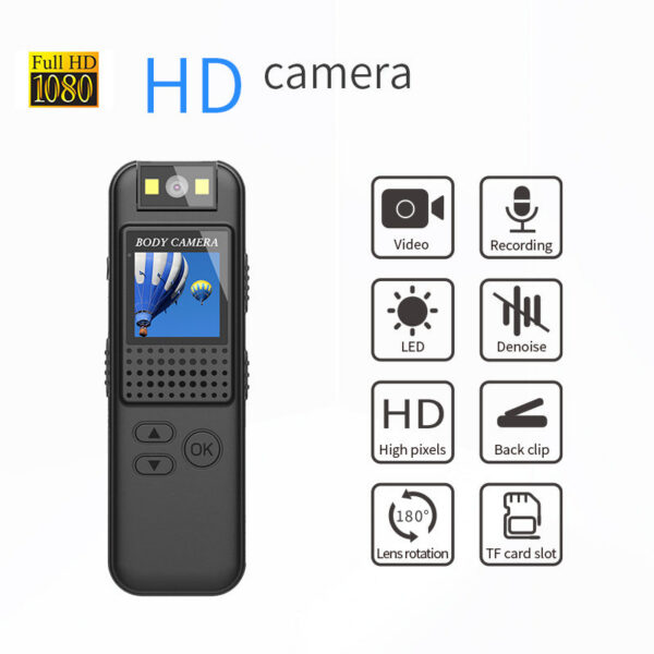 Mini Pocket 1080p FHD Sports Action Portable Small Body Camera Rotating Outdoor Bicycle Recorder Camcorder