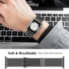 Geoumy Metal Magnetic Bands Compatible for Apple Watch Band 41mm with Case, Stainless Steel Milanese Mesh Loop Replacement Strap Compatible with iWatch Series 8/7/6/5/4/3/2/1 SE Women Men,Brown Gold