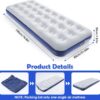 40220693af349b12 Camping Air Mattress Inflatable Air Bed Flocked Surface Travel Bed Sleeping Pad Air Bed for Outdoor Camping Tent Guest Travelling