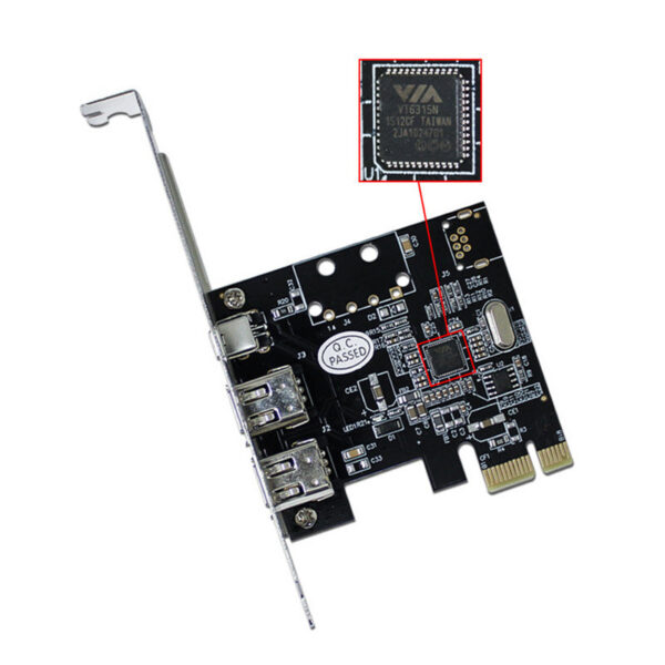4029eb6900c897db PCI-E 1X 16X 1394 DV Video Capture Card with 6 to 4 Pin Firewire Adapter 3 Ports Free Driver Desktop Computer Accessory