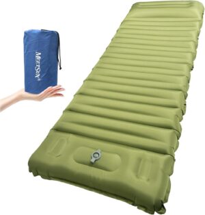4057a1d58745fa27 MEETSUN Insulated Sleeping Mat for Camping,50D Poly Pongee Fabric,Wear-Resistant,Enlarged Size,5" Thick Camping Mattress Pad with Built-in Foot Pump,Lightweight Sleeping Pad for Backpacking,Car,Tent.