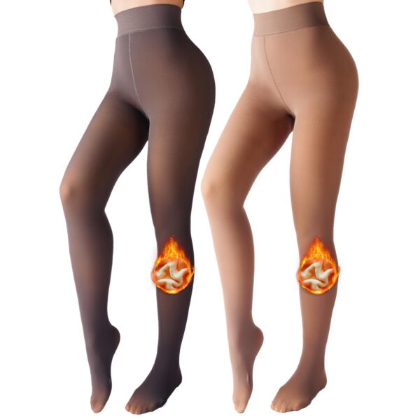 4060f4c47fe2bf71 X-CHENG Fleece Lined Women - Fake Translucent Warm Pantyhose Leggings Sheer Thick Tights for Winter
