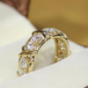 Cross 10K Gold 4mm Lab Diamond Ring sterling sier Engagement Wedding band Rings for Women men Party Dropshipping Jewelry