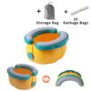 Toilet Portable Travel Baby Foldable Kids Potty Training Seat Easy to Clean With Storage Bag and 20 Garbage Bags