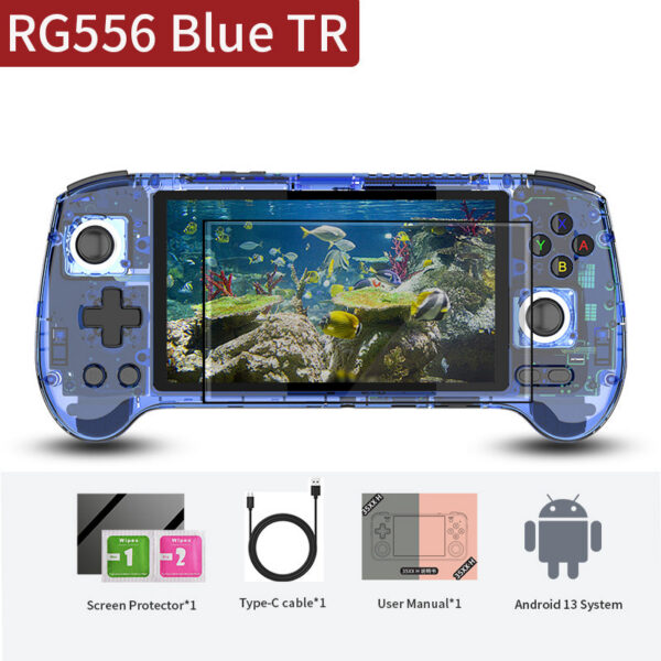 4071f83672dd1134 ANBERNIC RG556 Handheld Game Console Unisoc T820 Android 13 5.48 inch AMOLED Screen 5500mAh WIFI Bluetooth Retro Video Players
