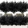40968bb40370f93b RECUTMS 12 Bundles Outdoor Artificial Flowers UV Resistant Fake Boxwood Plants, Faux Greenery for Indoor Outside Hanging Plants Garden Porch Window Box Home Wedding Farmhouse Décor(Yellow)