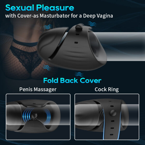 Adjustable Male Masturbator Vibrator Delayed Ejaculation Glans Trainer Massage Exerciser Adult Sex Toy For Men App Control