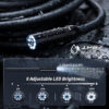 Industrial Endoscope 8mm HD1080P 4.3inch IPS Screen 1080P Pipe Inspection Camera for Car Repair IP67 Waterproof 8 LEDS