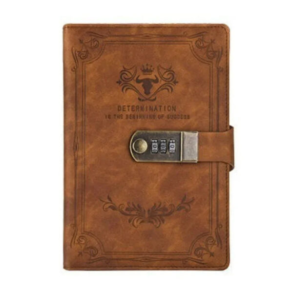 40a6b4f090b38872 A5 200 Pages Retro Password Book with Lock Diary Thickened Creative Hand Ledger Student Notepad Stationery Notebook Binder