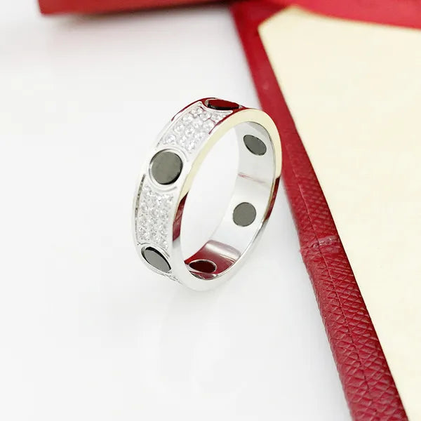 40c84106029113dc Starry ring love rings nail Ring designer womens Titanium steel rose gold sier plated with full diamond for Man Rings wedding Engagement gift 4 5 6mm Multi size