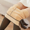 Women Socks 2024 Spring Woman Pantyhose Translucent Wool Sock Pants Winter Stocking Fleece Lined Tights Thermal Legging Fake 307