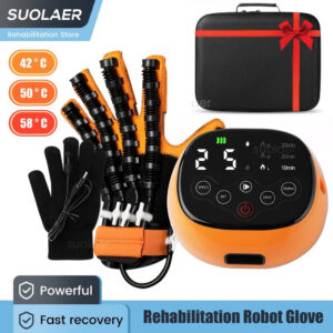 40d6e24cfd0f1f0d Heated Rehabilitation Robot Gloves Hemiplegia Stroke Physiotherapy Training Device Finger & Hand Function Workout Recovery Tool