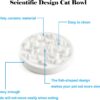 Slow Food Bowl for Cats,Fun Interactive Pet Feeding Bowl,Fish Design Feeding Tray Prevents Cats from Gulping,Indigestion and Obesity,Slow Feeder for Cats and Puppies,Dishwasher Safe.