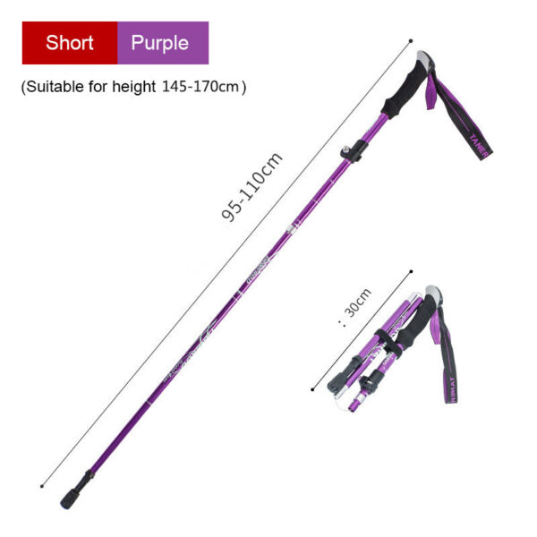 40e8802ad62c0f59 5-Section Telescopic Folding Trekking Poles Outdoor Camping Ultralight Portable Foldable Walking Hiking Stick