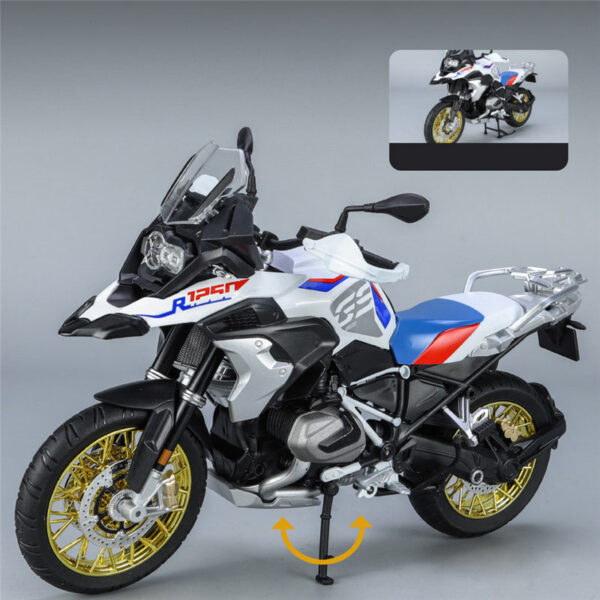 410d7cc53543d803 1/9 R1250 GS ADV Alloy Racing Diecasts Street Sports Motorcycle Model Simulation With Light Collection Kids Toys Gift