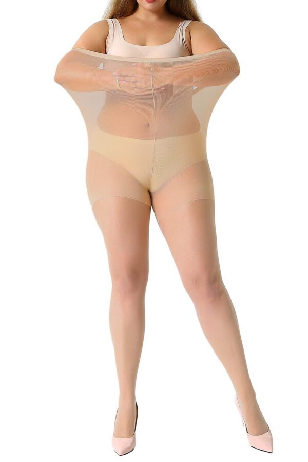 4114fd35227c68ea MANZI Women's 2 Pairs Plus Size Control Top Tights Ultra-Soft Panty Hose