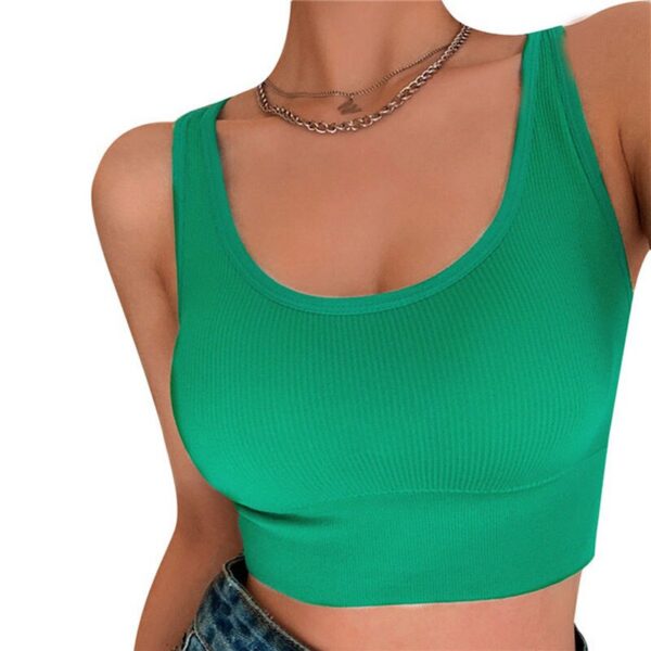 Summer Fashion Sexy Crop Top Women Hollowed Back Cross Strap Yoga Sports Bra Breathable Underwear Female Fiess Vest