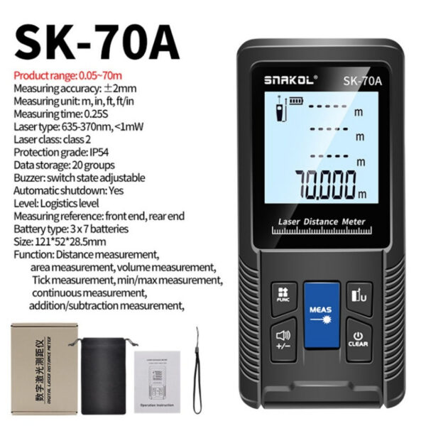 4120ae8568482f23 Intelligent Rangefinder Digital Laser Distance Meter with Single Continuous Volumes Area Pythagoras Measurement 80-120M