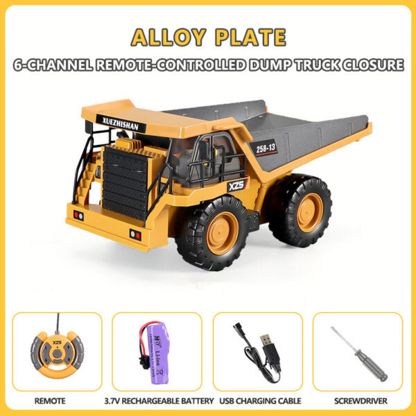 4148620a676ad659 RC Excavator Dumper Car 2.4G Remote Control Engineering Vehicle Crawler Truck Bulldozer Toys for Boys Kids Christmas Gifts