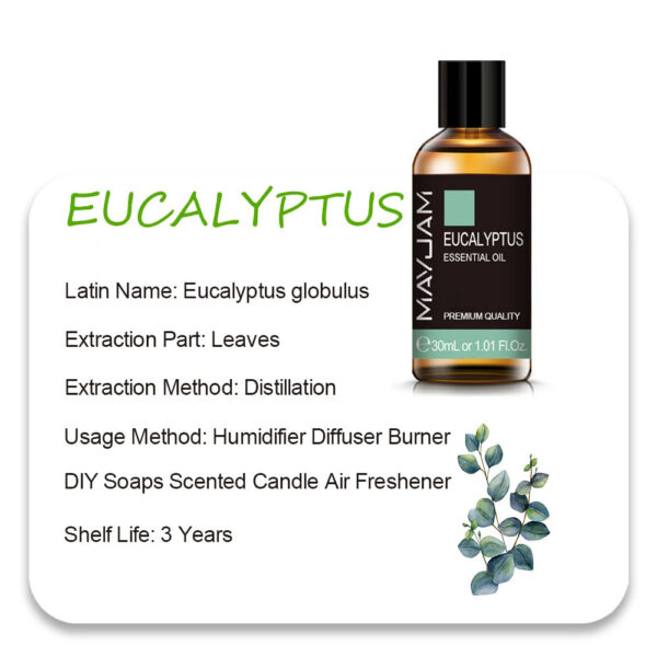 414bc3714f437c0f MAYJAM 10ml 30ml 100ml Essential Oils For Humidifier Diffuser Lavender Jasmine Eucalyptus Ylang Ylang Vanilla Tea Tree Aroma Oil