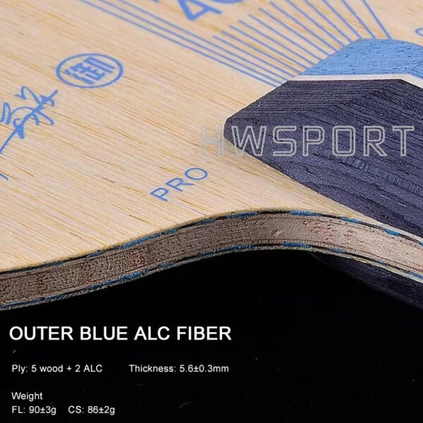 YINHE PRO 01 Table Tennis Blade Outer Blue ALC Fiber Ultra Offensive Ping Pong Blade with Original Packing Box