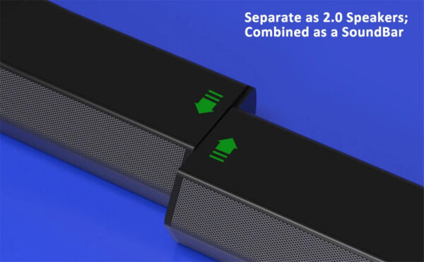 4151fcf81526c090 Jeecoo M20 Bluetooth Computer Speakers for PC Desktop Monitor, Wired USB-Powered,Combine/Separate to Customize Your Desk