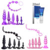 41696c293a2a63a8 6pcs Butt Plug Training Kit Sexual Lubricante Anal Set Beginners Couples Gay Lesbian Sex Toys Flirt for Women Men