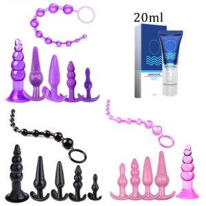 41696c293a2a63a8 6pcs Butt Plug Training Kit Sexual Lubricante Anal Set Beginners Couples Gay Lesbian Sex Toys Flirt for Women Men
