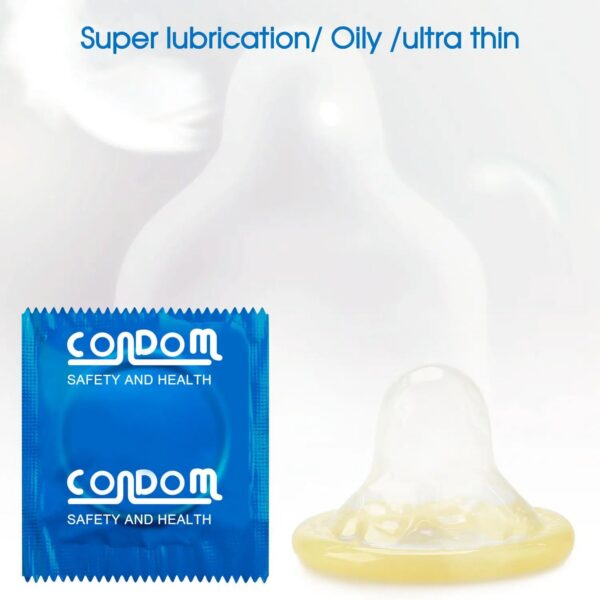 416a86d17ec6acbe 100pcs Ultra Thin Condoms Hyaluronic Acid Smooth Natural Latex Cock Penis Sleeve with Lubricant 20ml Sex Toys for Couples
