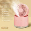Foldable air cooler spray humidification small dormitory desktop usb charging portable fan