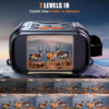 1080P Night Vision Binoculars 10x Digital 800m Full Dark Infrared Night Vision Telescope Goggles 2.8” Large Screen For Camping
