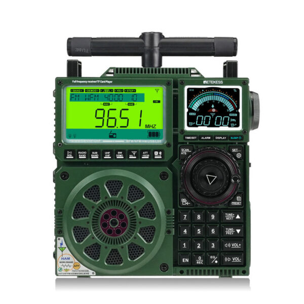 Retekess TR113 Portable Flagship Fever Receiver Full Band Ham Amateur Shortwave Antenna Radio VHF UHF SSB For Gift