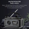 12000mAh AM/FM/NOAA Weather with 2 Panels Solar Hand Crank Portable Emergency Radio Reading Lamp for Outdoor Camping