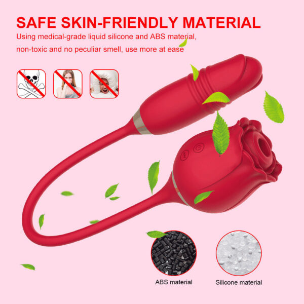 419205856392d583 Rose-Sucking Thrusting Vibrator Blowjob Clitoris Stimulation Vacuum Stimulator Nipple Clit Sucker Sex Toys for Women Joinjjtoy