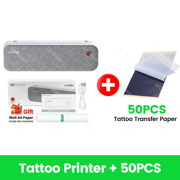 Peripage A40 Thermal Printer Wireless Tattoo Transfer Bluetooth USB Mobile hine Text PDF Document Printing Maker with Paper