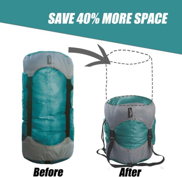 Frelaxy Compression Sack, Ultralight Sleeping Bag Stuff Sack, 40% More Storage! 11L/18L/30L/45L/52L, Compression Stuff Sack - Space Saving Gear for Camping, Hiking, Backpacking