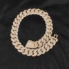 41ba5ba0208d33c1 Jewelry 22mm Diamond Chain Men Iced Out Bling CZ Sier/Gold Plated Rapper Hip Hop Thick Cuban Link Necklace Gift for Him
