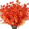 41c9951053fface4 RECUTMS 12 Bundles Outdoor Artificial Flowers UV Resistant Fake Boxwood Plants, Faux Greenery for Indoor Outside Hanging Plants Garden Porch Window Box Home Wedding Farmhouse Décor(Yellow)