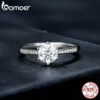 BAMOER D Color Ring For Women Diamond Moissanite Rings Sterling Sier Engagement Bands Fine Jewelry