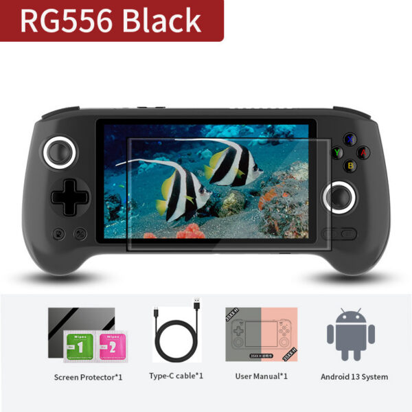 41e93fc327d05acd ANBERNIC RG556 Handheld Game Console Unisoc T820 Android 13 5.48 inch AMOLED Screen 5500mAh WIFI Bluetooth Retro Video Players